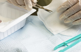 Bilde av klargjøring til sårstell