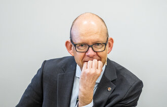 Bildet viser TBU-leder Geir Axelsen