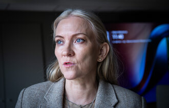 Bildet viser NSF-leder Lill Sverresdatter Larsen