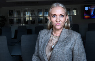 Bildet viser Lill Sverresdatter Larsen, NSF-leder