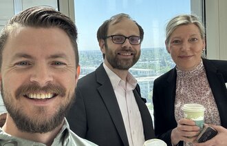 Bildet viser Lasse Johan Thue, Lars Gjerde og Ellen Brodin