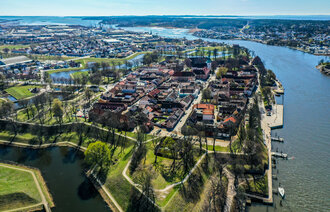 Flyfoto av gamlebyen i Fredrikstad