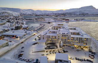 Bildet viser det nye sykehuset i Hammerfest