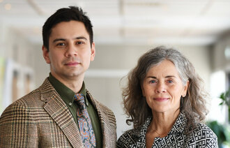 Bildet viser innleggsforfatterne Dag Werner Larsen og Nina Schirmer Farstad