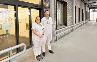 bilde fra oslo legevakt, sykepleier Line Marie Iversen og lege Nils Skjelland