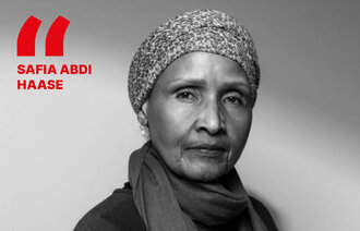 Bildet viser et portrett av Safia Abdi Haase