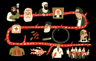 Illustrasjonen viser en tidslinje.