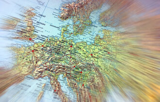 Bildet viser et kart over Europa.