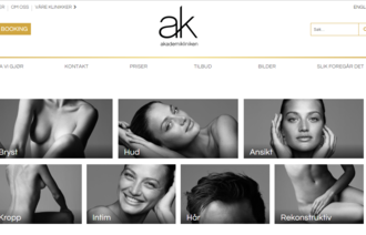 Bildet er en skjermdump fra nettsidene til Akademikliniken