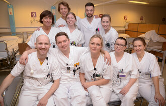 Bildet viser ansatte ved UNN