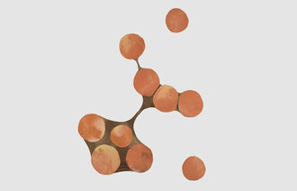 Illustrasjonen viser bakterier som danner biofilm