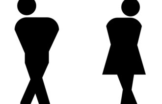 Bildet viser toalettsymboler