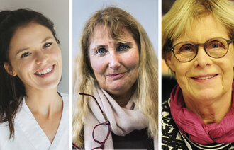 Bildet viser Maria Strandås, Kari Bugge og Elisabeth S. Kjølsrud.