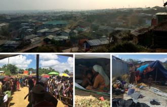 Flyktningeleiren ved Cox Bazar i Bangladesh