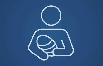 Bildet viser en kjønnsnøytral jordmor.