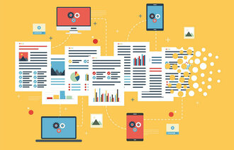 Illustrasjon av forskningsmateriell som går i oppløsning.