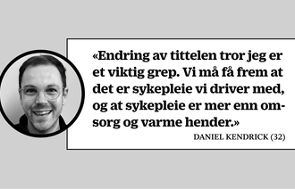 Montasje med helsesøster Daniel Kendrick