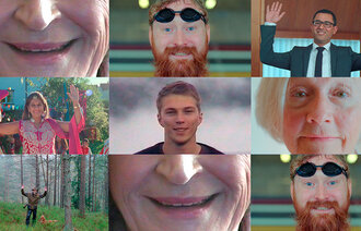 Bildet viser plakaten fra hjerneslagkampanjen "Prate, smile, løfte".