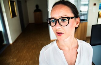 Bildet viser leder i NSF Student, Mia Andresen
