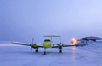 Bildet viser et av Babcocks ambulansefly.