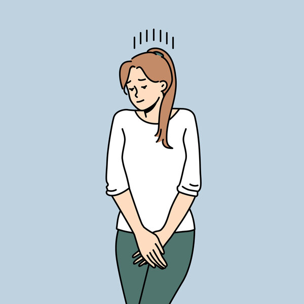 Illustrasjonen viser en kvinne med tissetrang.