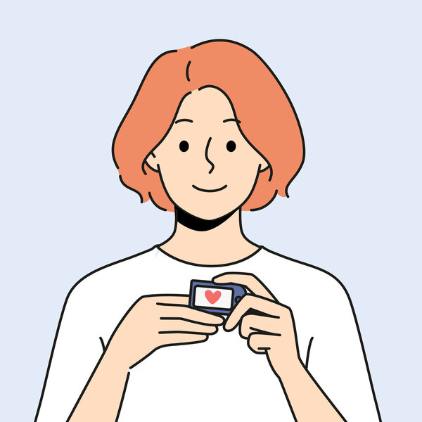 Illustrasjonen viser en kvinne med en saturasjonsmåler.