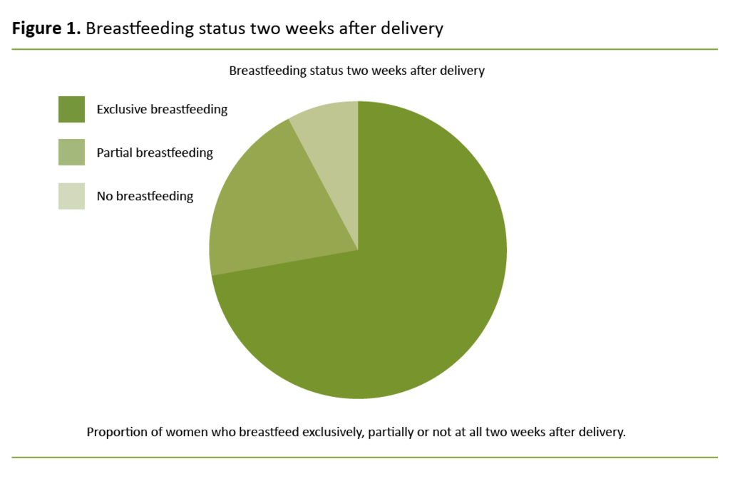 Figure 1. Breastfeeding status two weeks after delivery