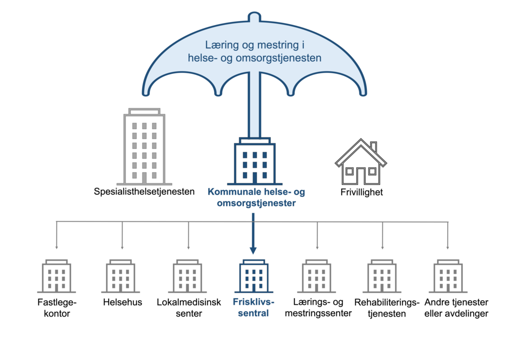 Figur 1. Frisklivssentral som arena for lærings- og mestringsvirksomhet
