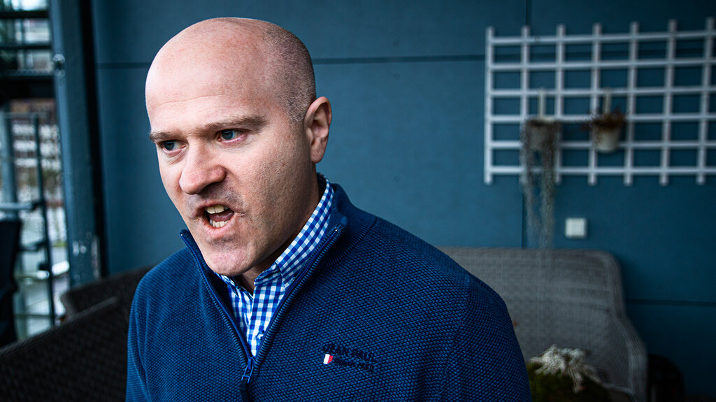 Trond Eirik Bergflødt viser hvordan angsten har flere uttrykk og stadier. Trond Eirik Bergflødt viser hvordan angsten har flere uttrykk og stadier.