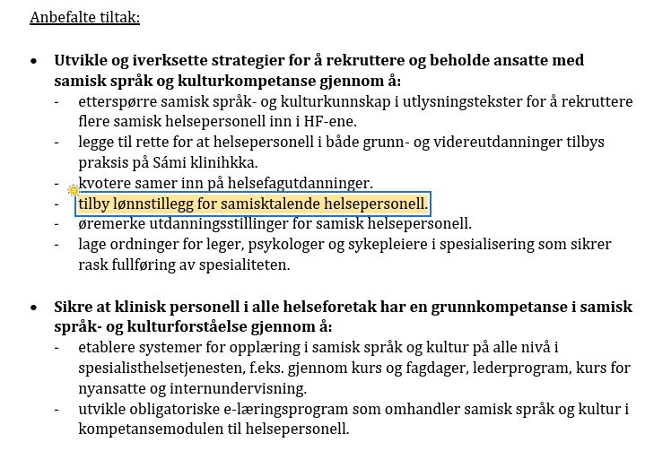 bildet viser utdrag fra Helse Nords strategidokument