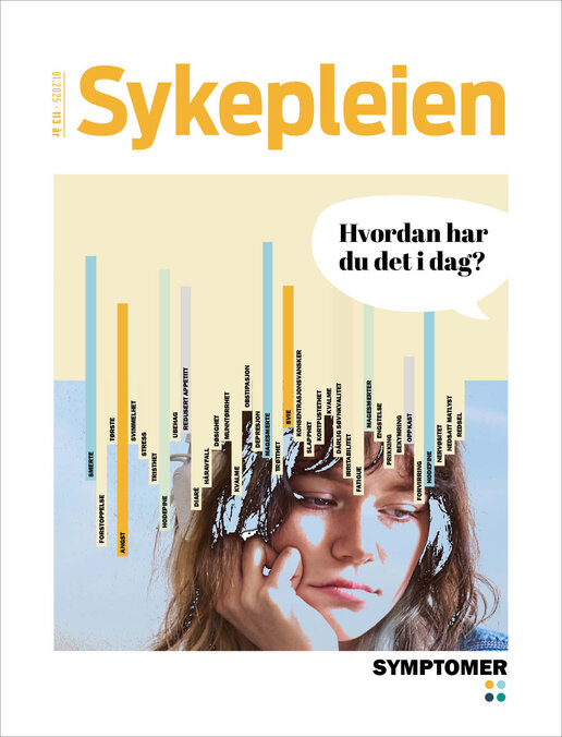 Bilet viser forsiden til Sykepleiens temautgave Symptomer.