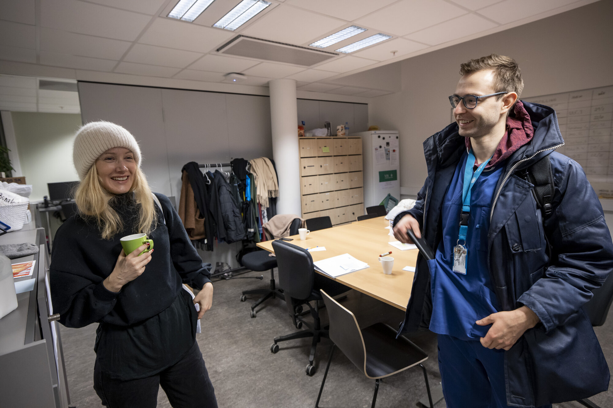 Teamsykepleier Siw Maiken Jæger og sykepleier Kenneth Nordli 