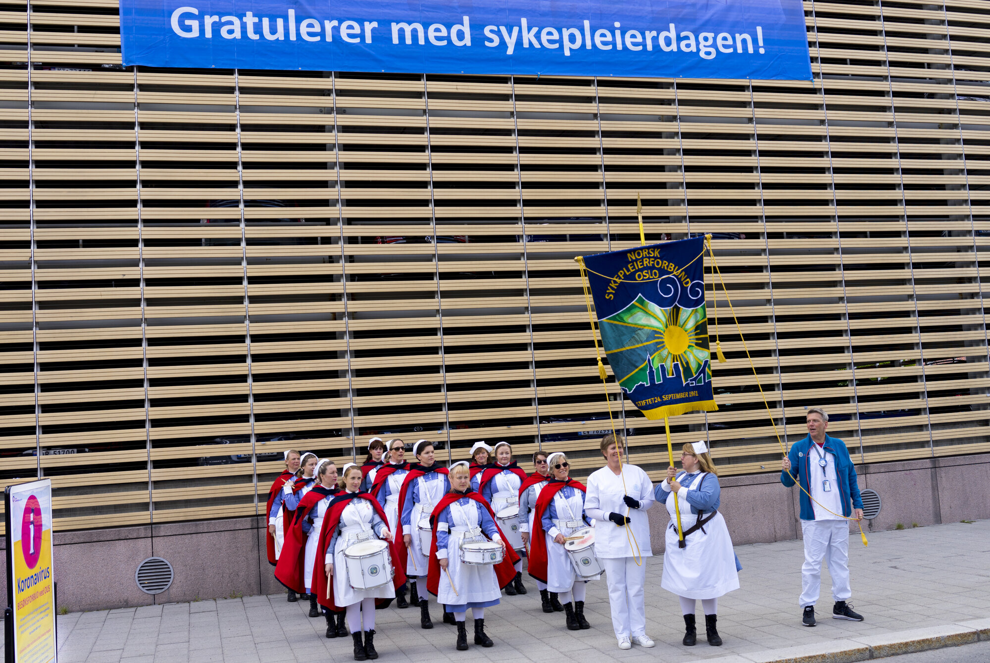 bildet viser NSF Oslos trommekorps