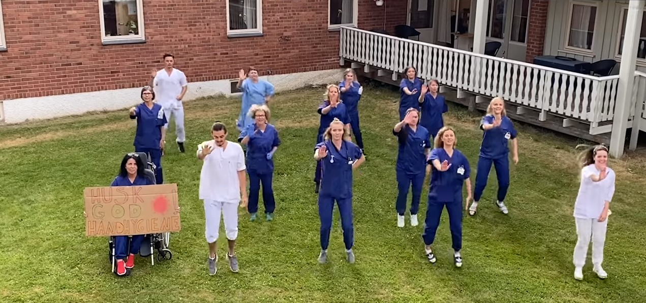 Bildet viser skjermdump fra videoen til Sykepleierinnen.