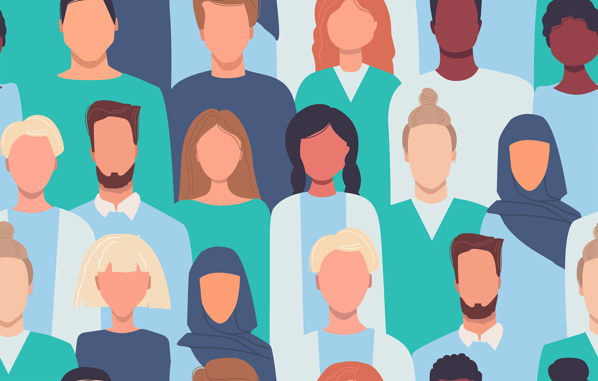 Bildet viser ulike typer helsepersonell