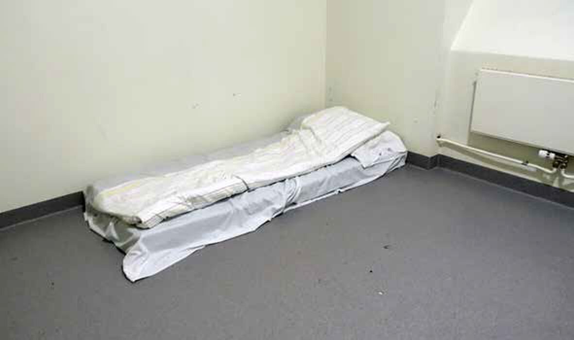 Dette bildet er fra skjermingsenheten som Ukom undersøkte i 2019. Pasientrommet var uten inventar.