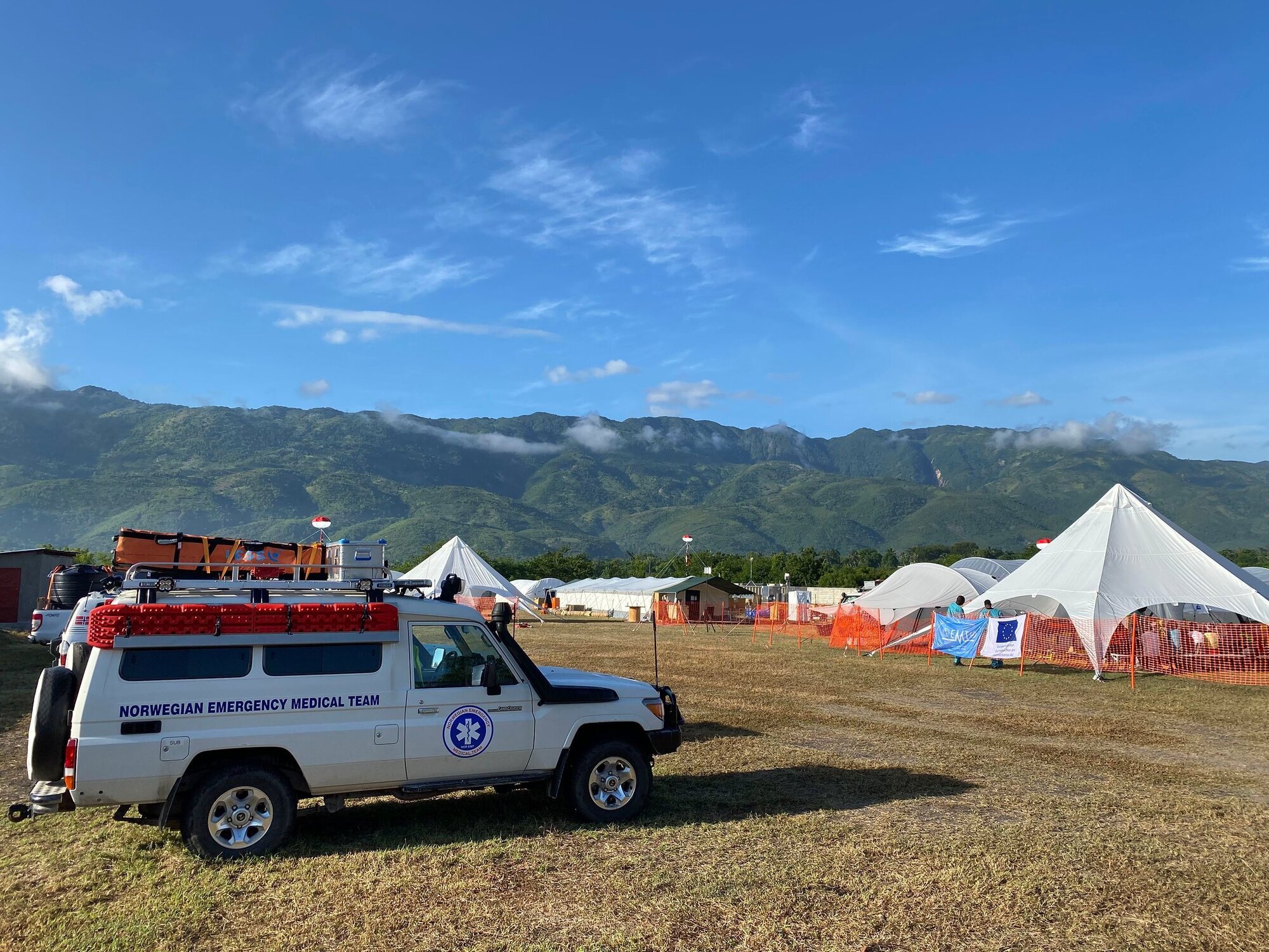 Bildet viser teltleiren i L´Asile.