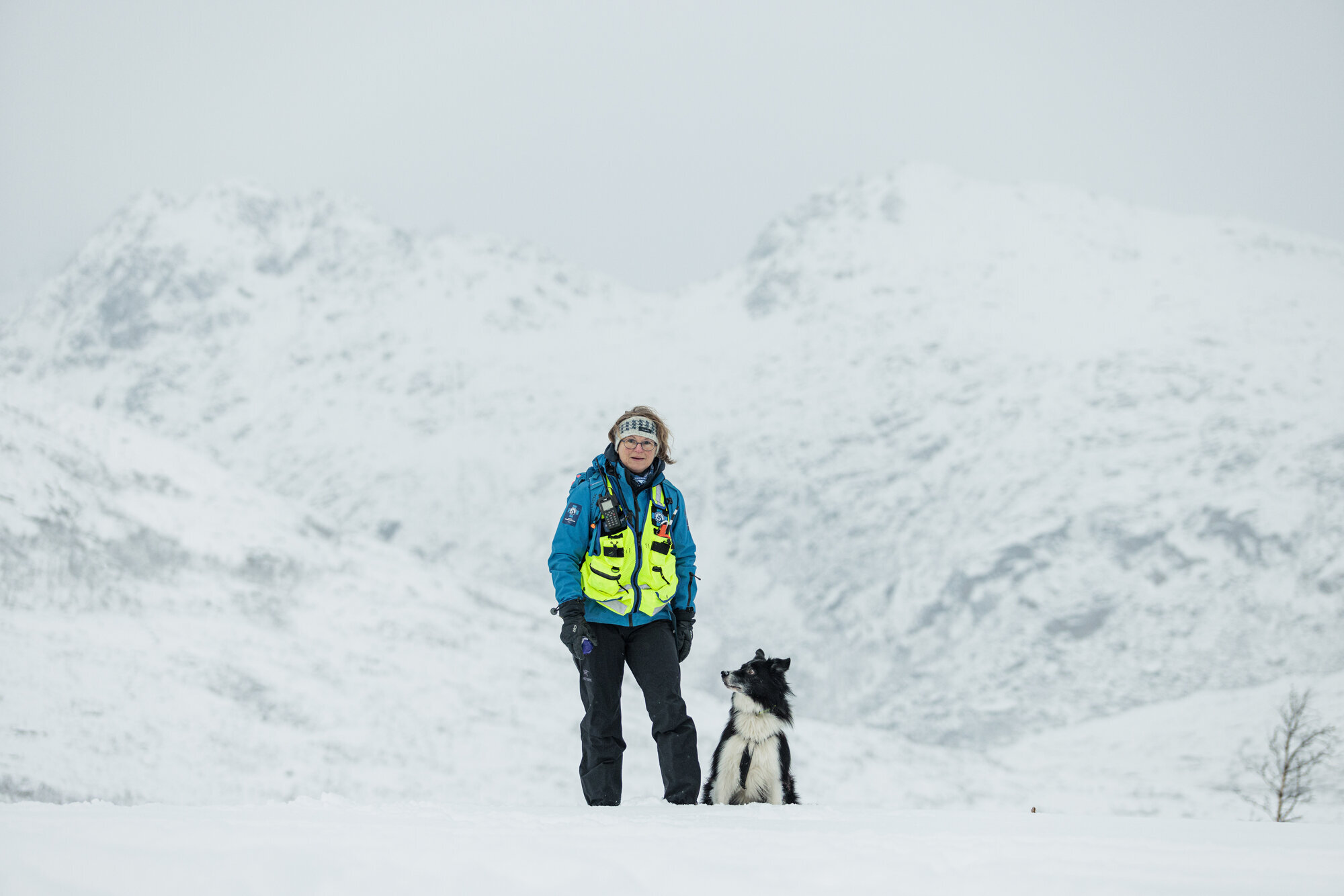 Susanne Bengtsson og lavinehunden Spiff