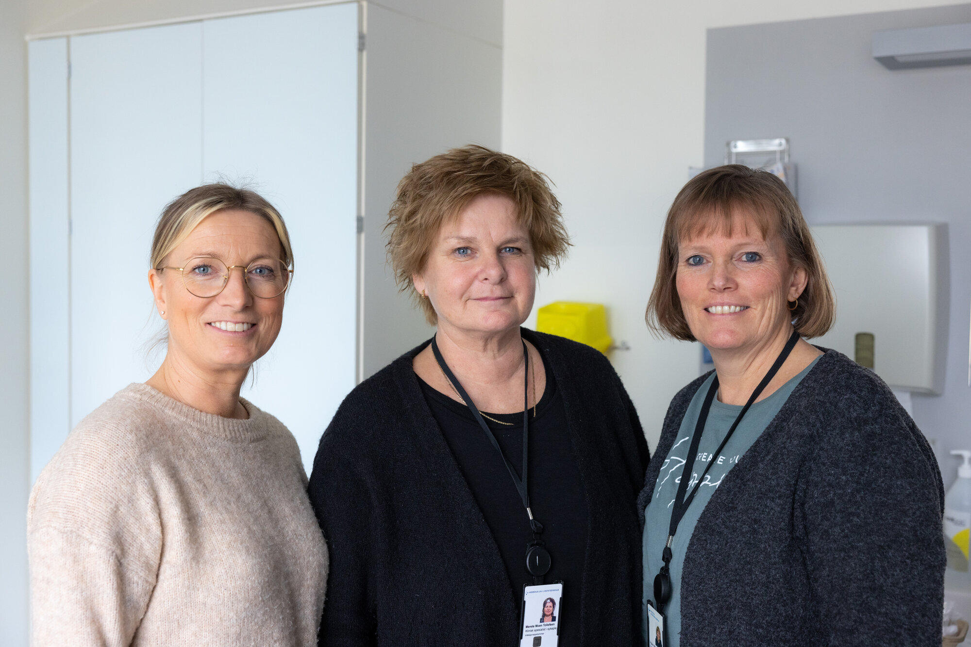 Bildet viser Jessica Andreassen, Merete Moen Tollefsen og Ingunn Melkeraaen.