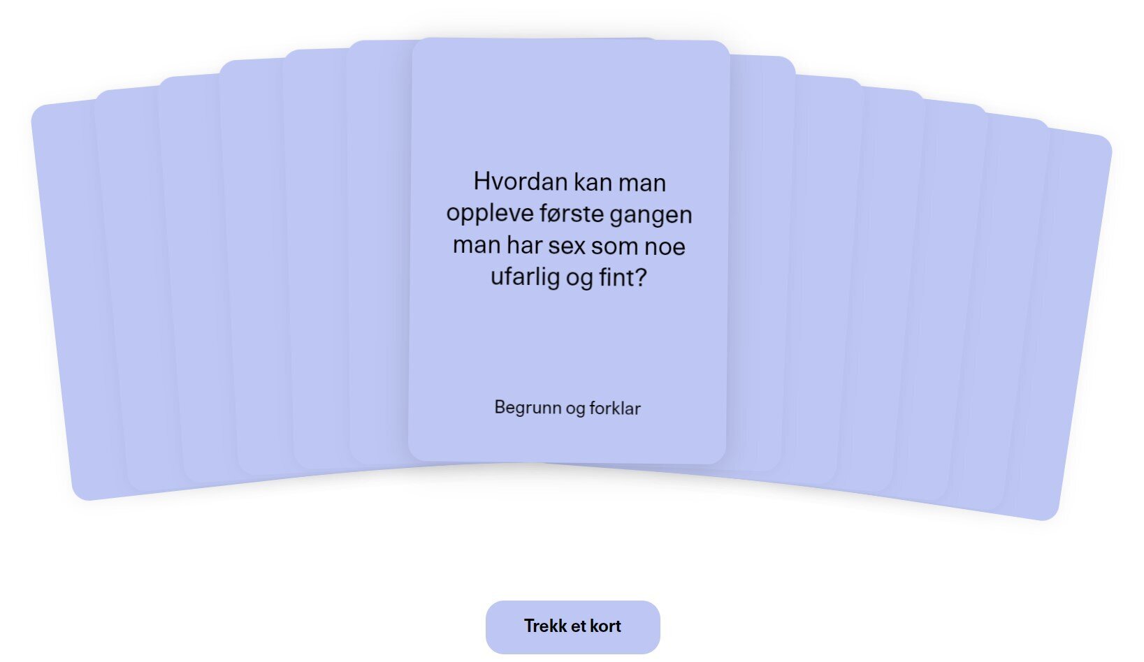 Kort med spørsmål om kvinnehelse