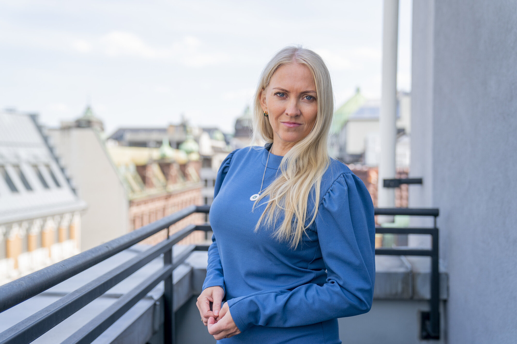 Bildet viser forbundsleder Lill Sverresdatter Larsen i Norsk Sykepleierforbund