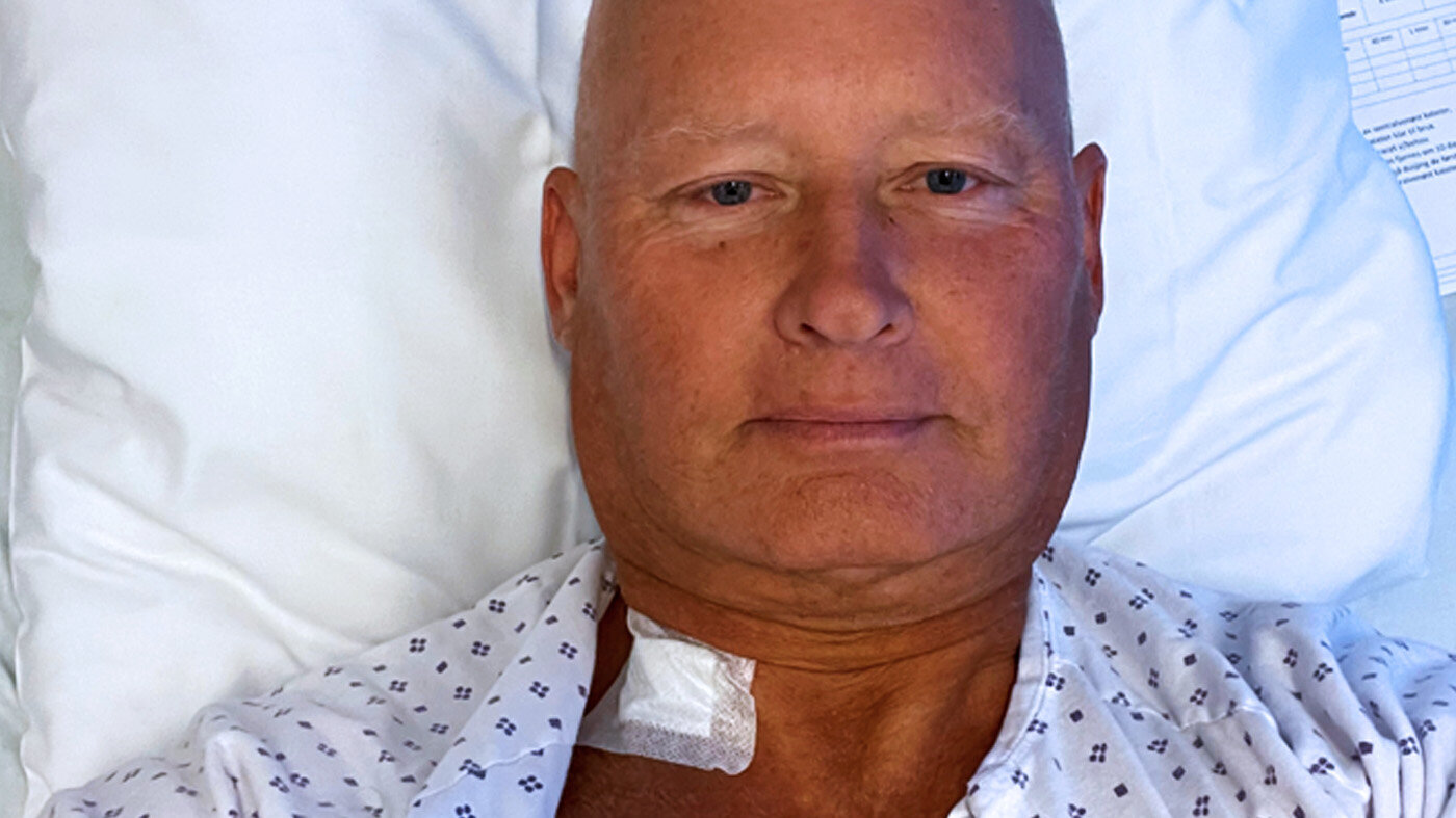 Bildet vise Bjørgulv i sykesengen