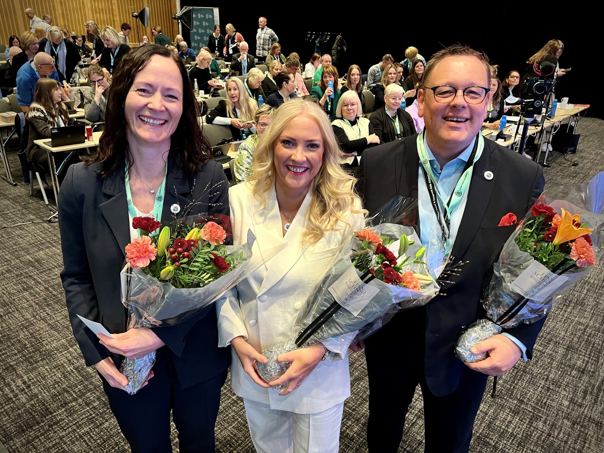 Gro Lillebø, Lill Sverresdatter Larsen og Kai Øivind Brenden, ledere i NSF