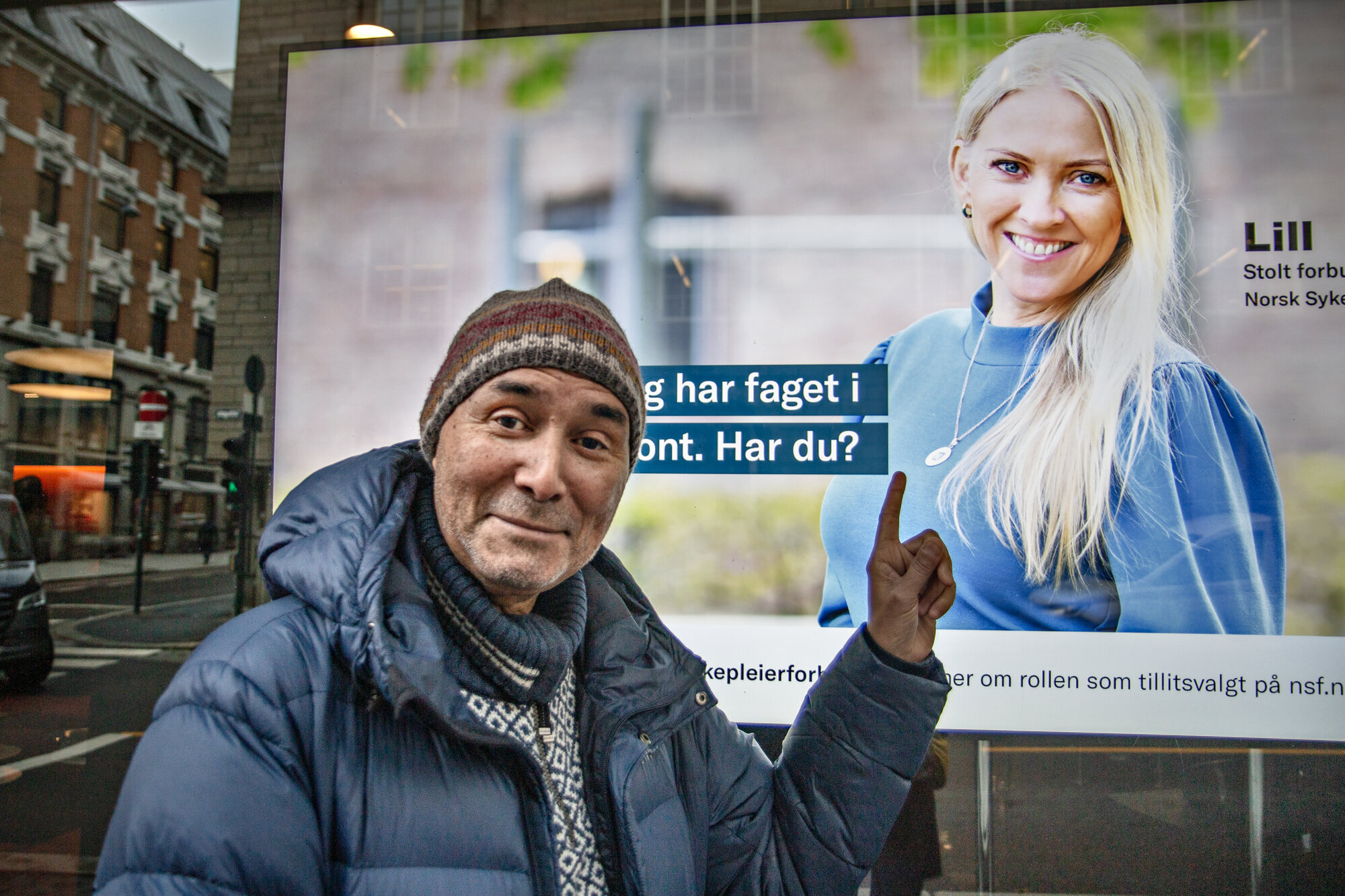 Akhenaton de Leon, leder i OMOD,NSF-leder Lill Sverresdatter Larsen på bilde
