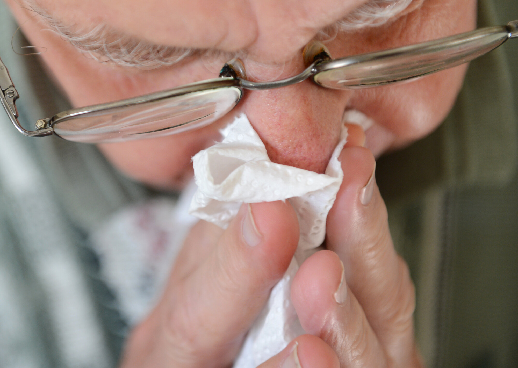 Bilde av person med influensa