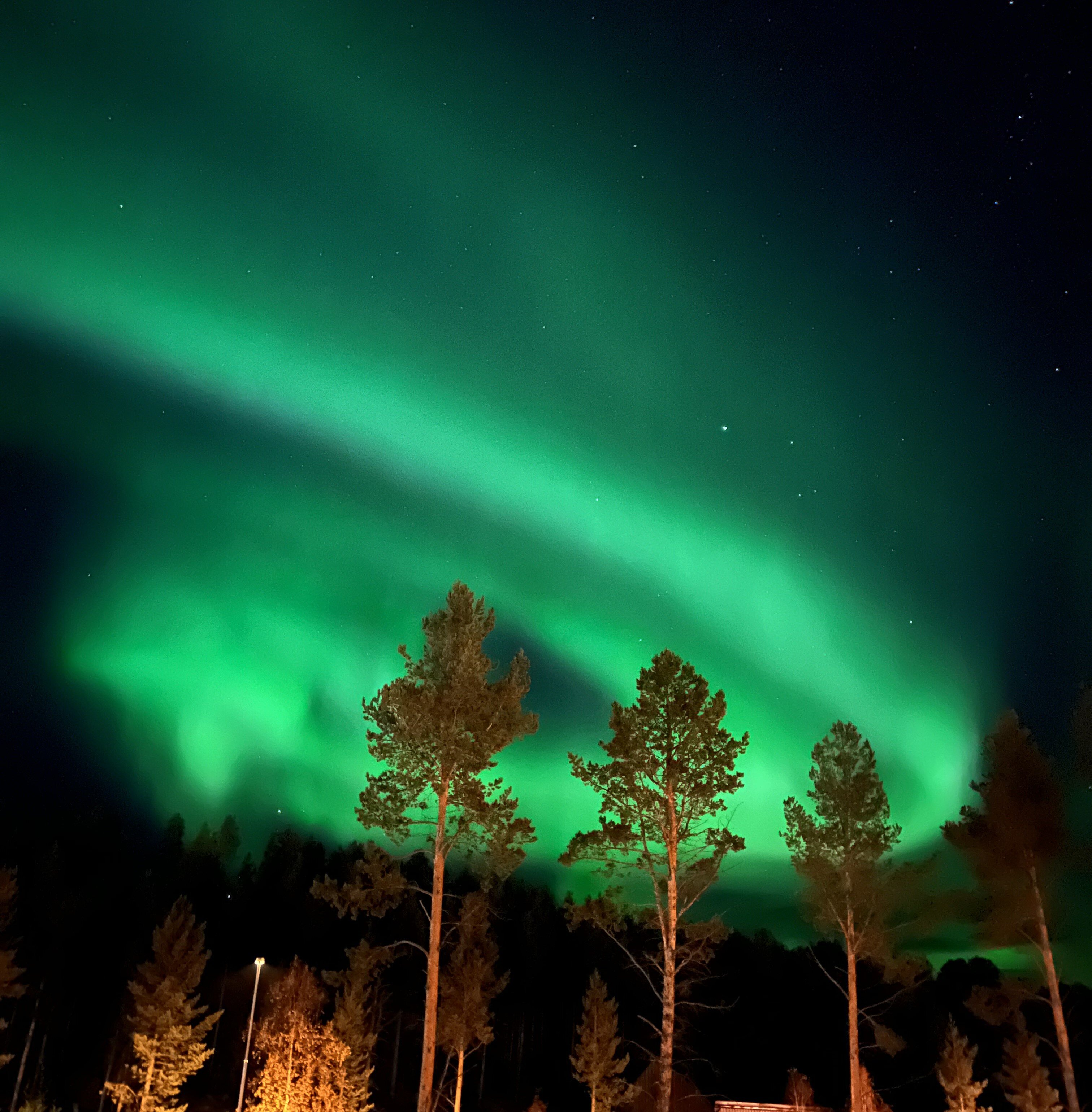 bildet viser nordlys i Karasjok