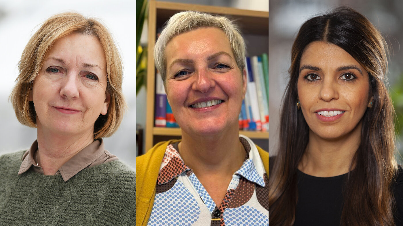 Bildet viser portretter av alle tre innleggsforfatterne