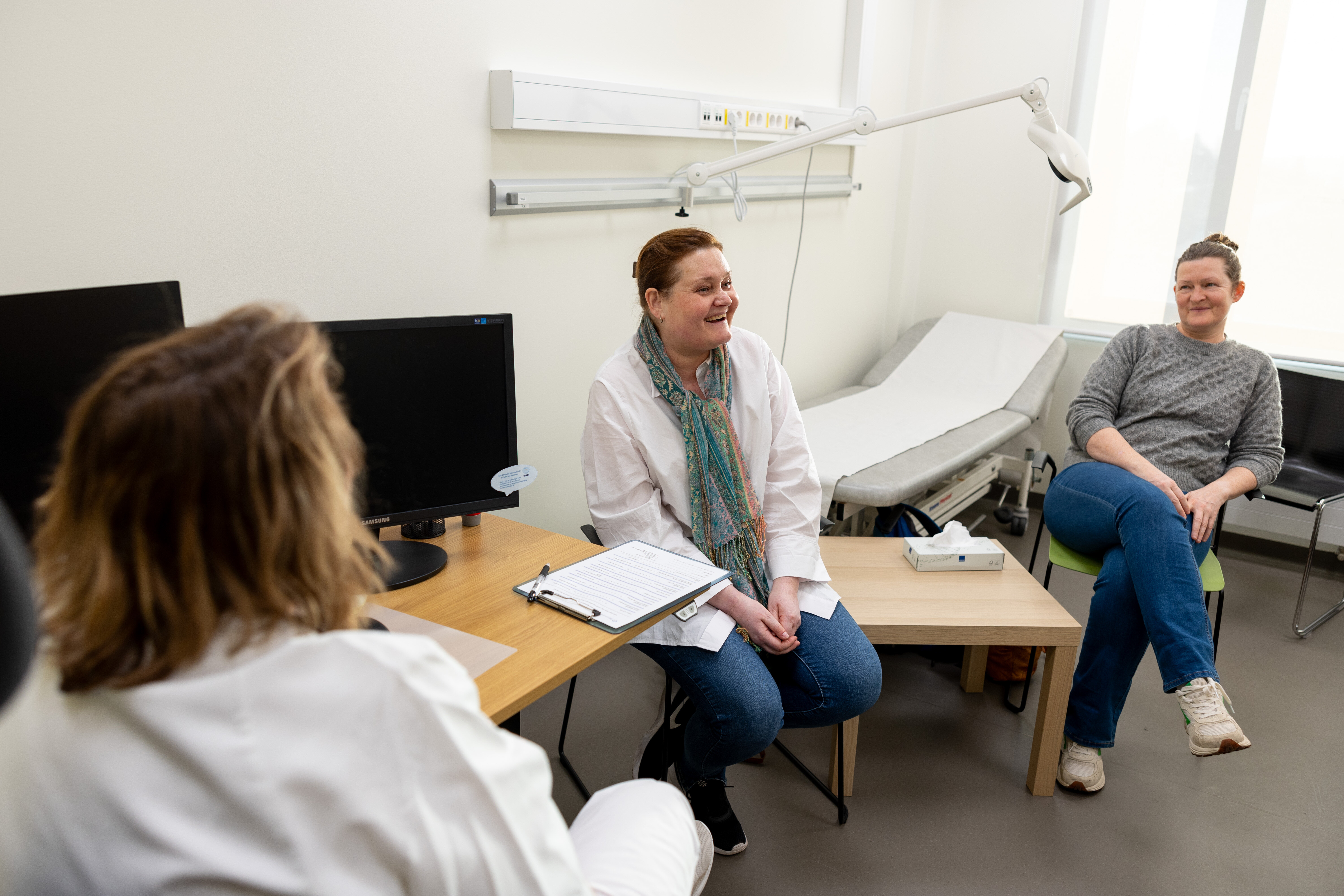 Utfylling av symptomskjema på Radiumhospitalet