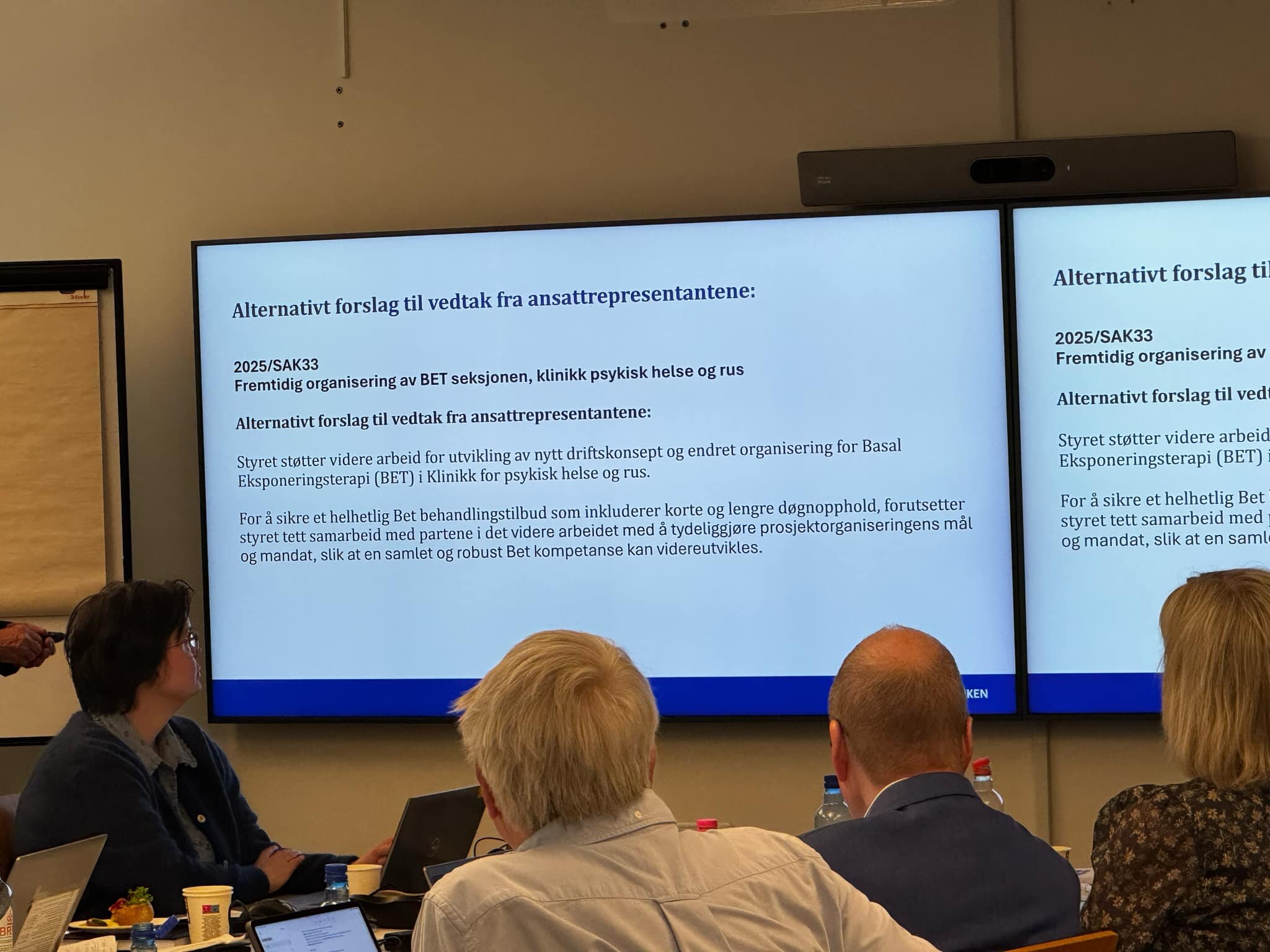 Bildet viser vedtaket som ble gjort