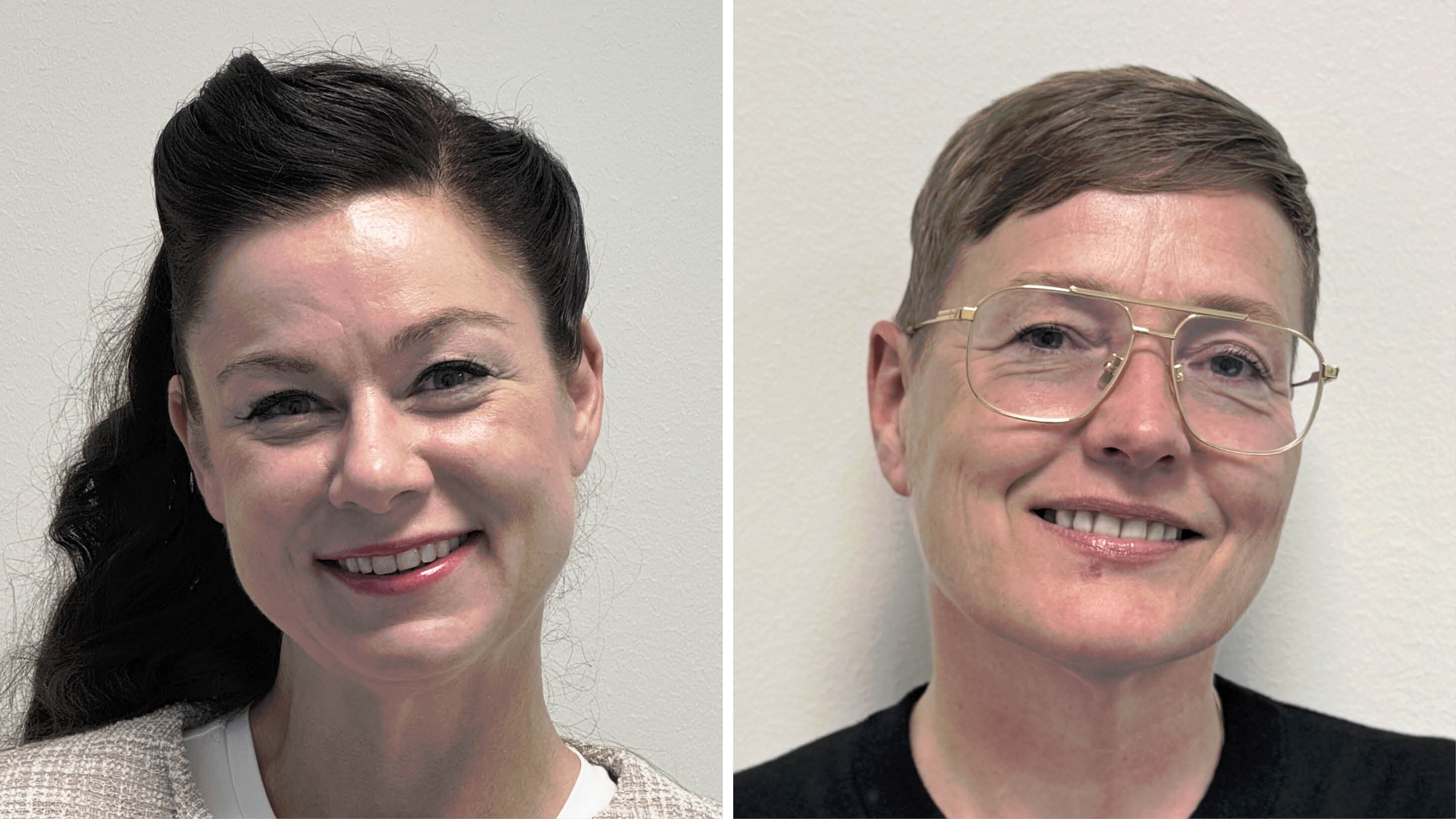 Bildet viser Annette Holm Øyvang og Edith Roth Gjevjon.